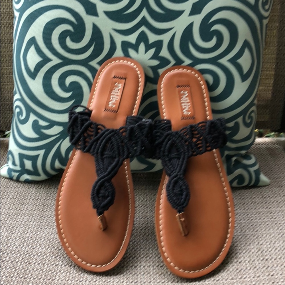 Crocheted flip flops